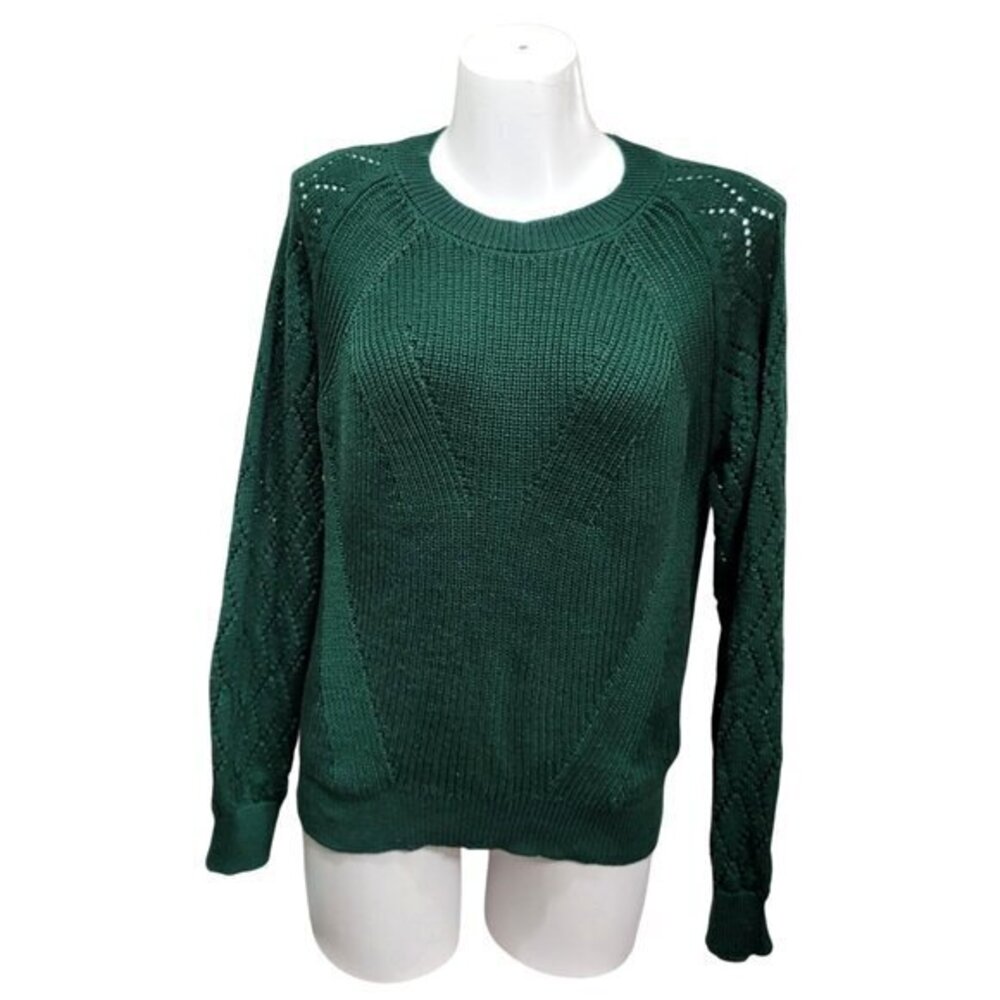 Grace Karin Green Sweater Crew Neck L - Picture 10 of 10